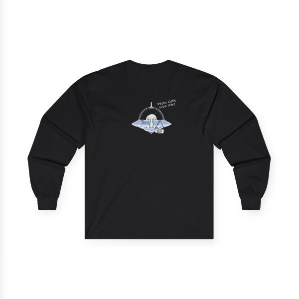 🛸 MUFON “Photo Geek Was Here” Long Sleeve Tee – Midnight Ops Edition - Image 2